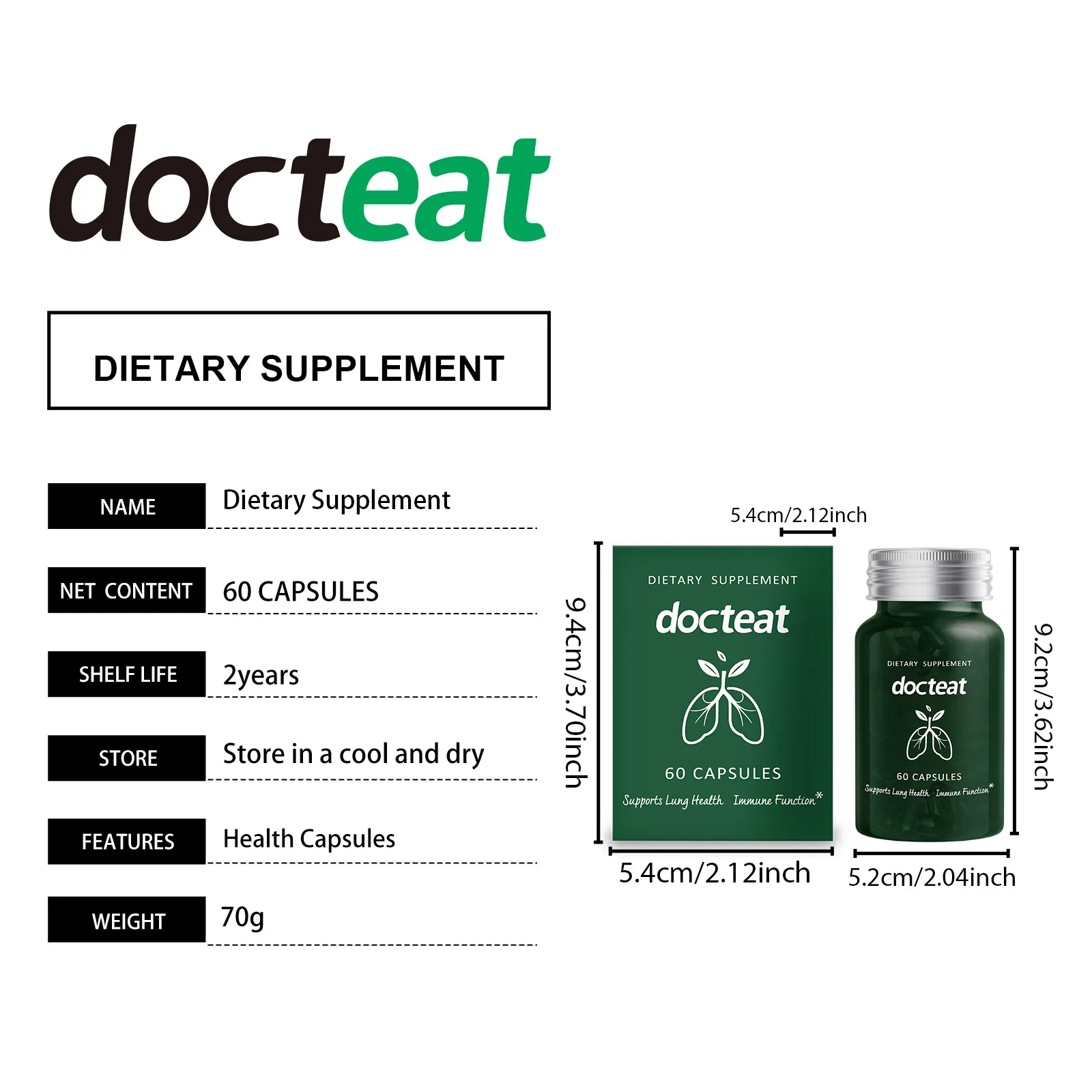 docteat body care capsules respiratory DE I02 0101 01 159
