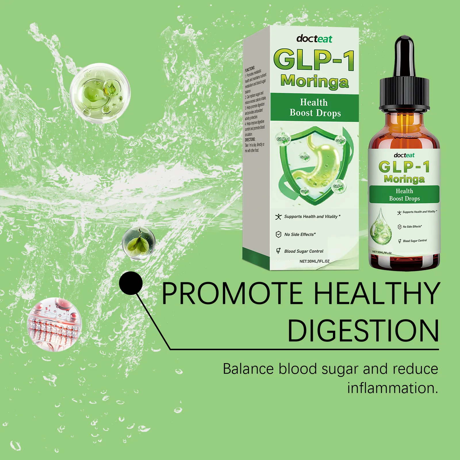 docteat glp1 moringa drops probiotics digestive DE I02 0071 01 529