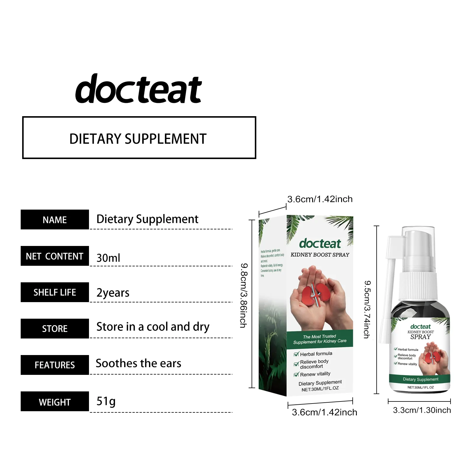 docteat herbal essence body care spray DE B04 0001 01 414
