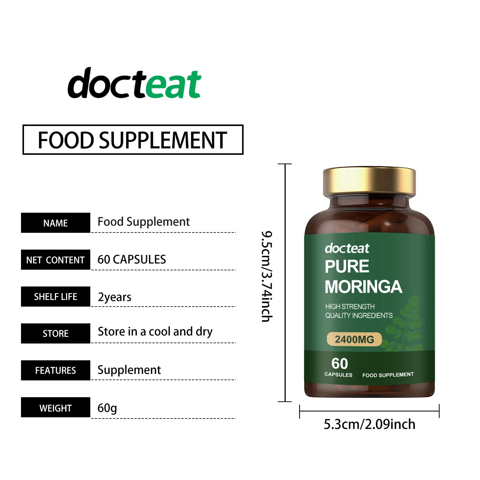 docteat moringa capsules moringa leaf extract DE I02 0067 01 603