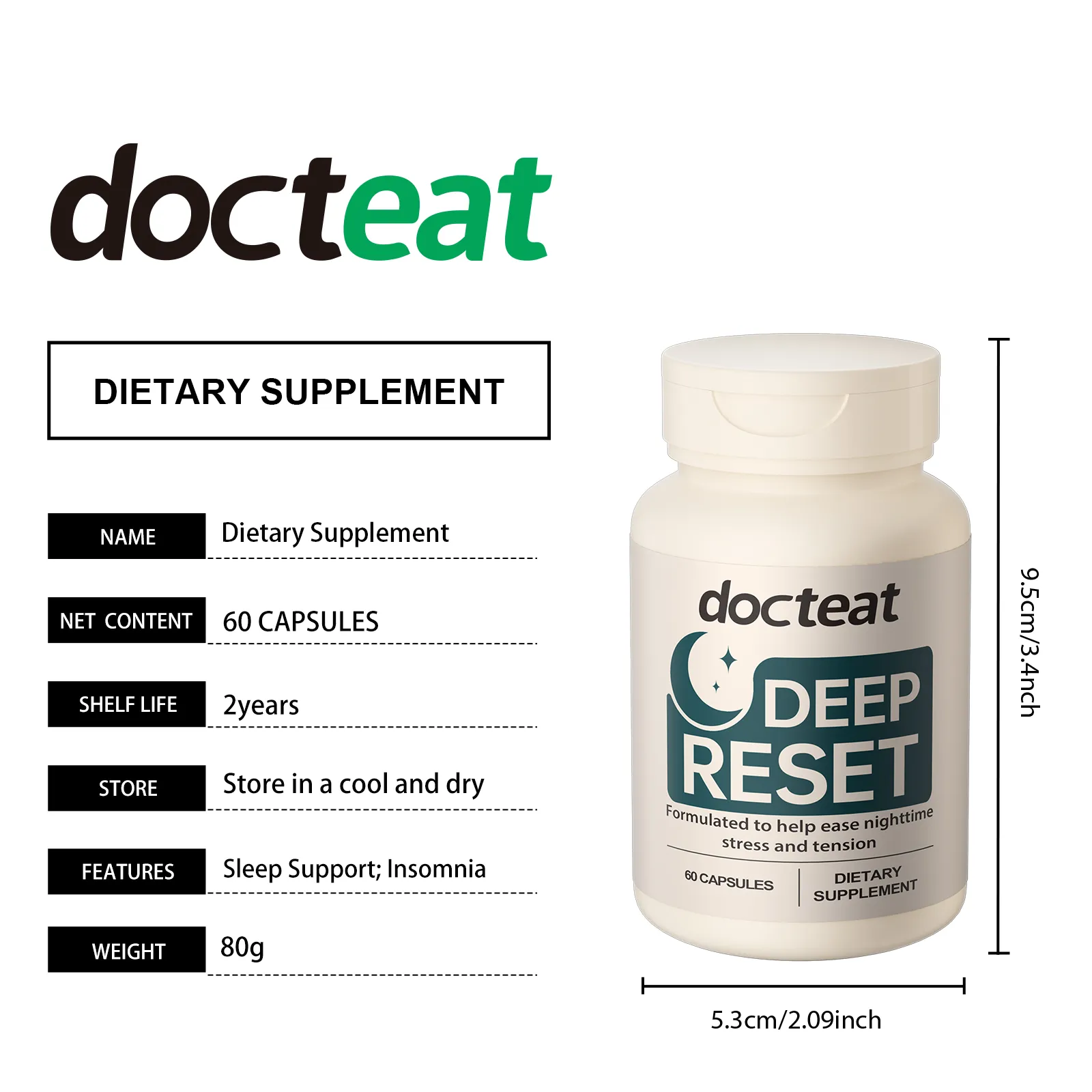 docteat night sleep capsules ashwagandha magnolia DE I02 0083 01 373