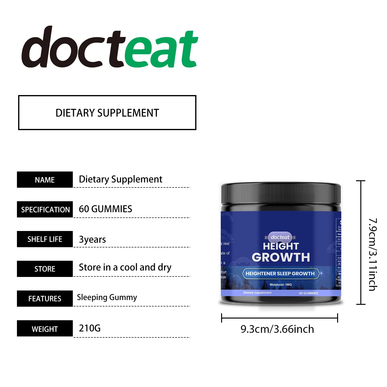docteat sleep gummies melatonin lemon balm DE I02 0070 01 537